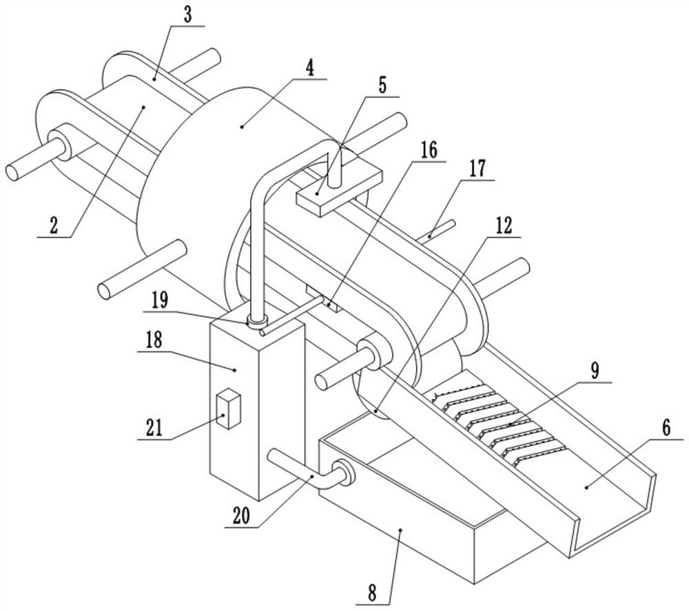 Building glass waste separating device