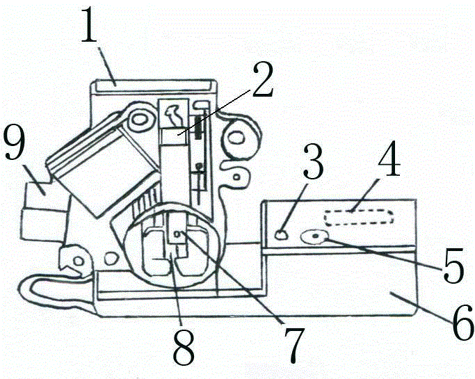 Tool for preventing carbon brush from direction error in installation