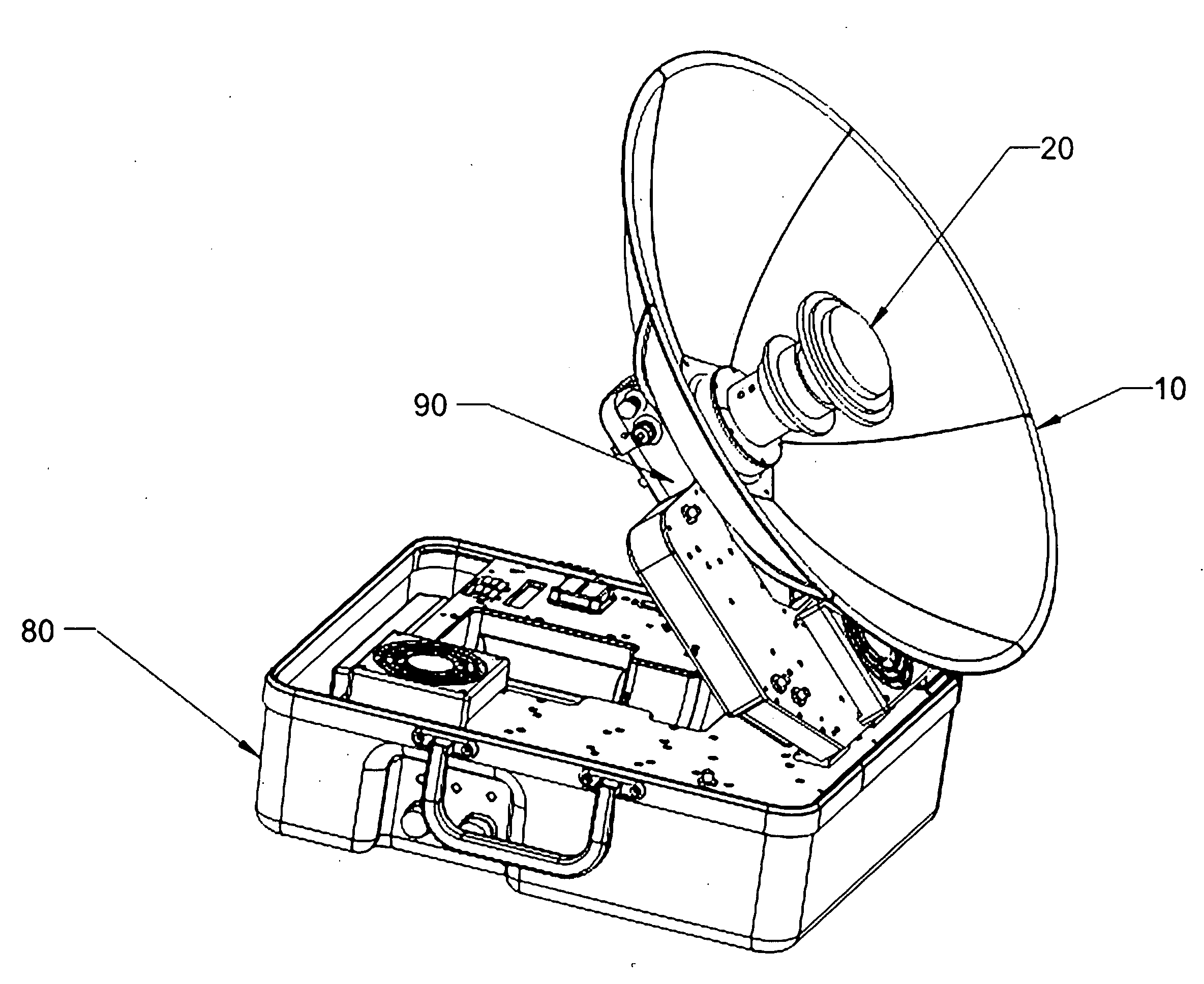 Antenna for compact satellite terminal