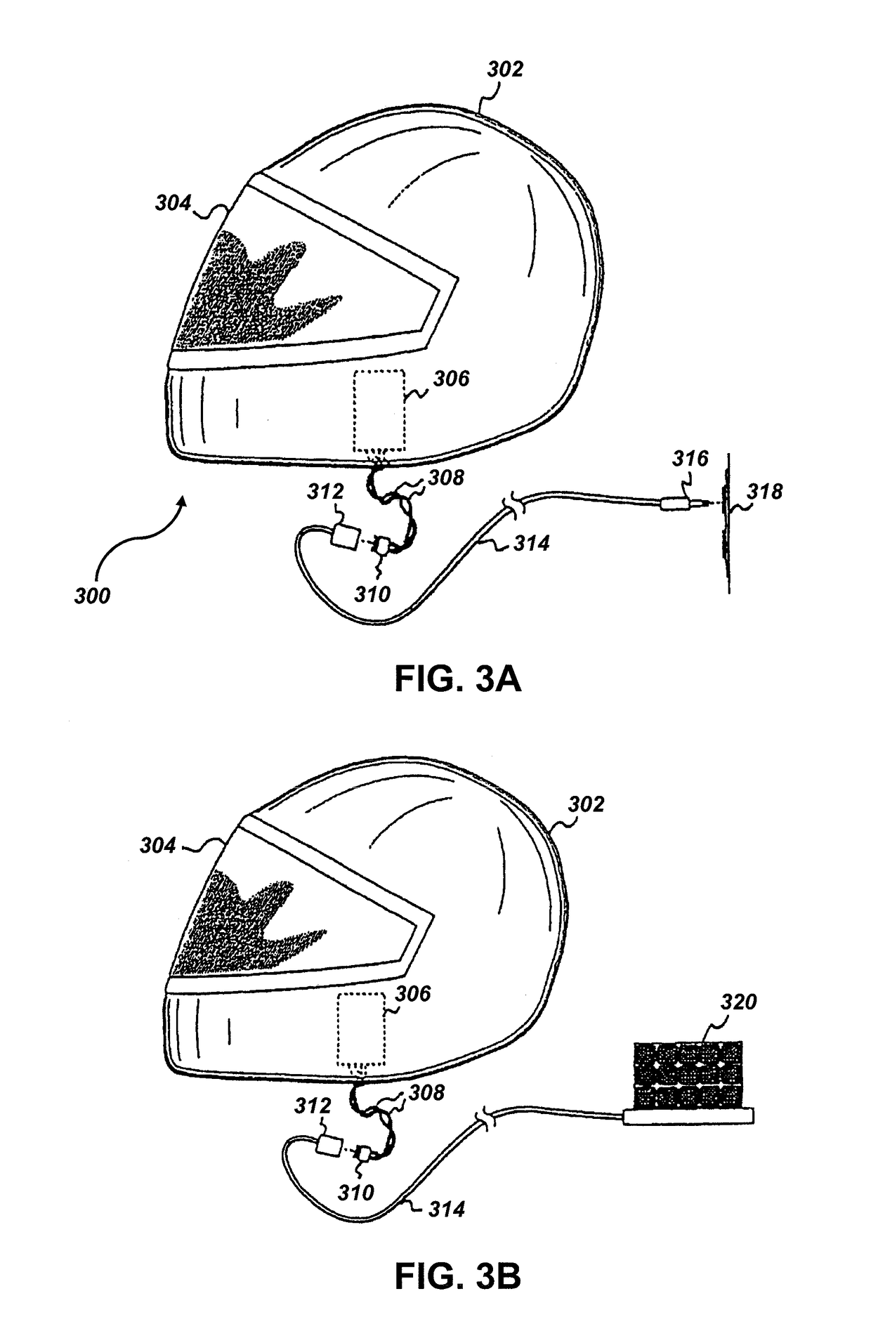 Electrical system for helmets and helmets so equipped