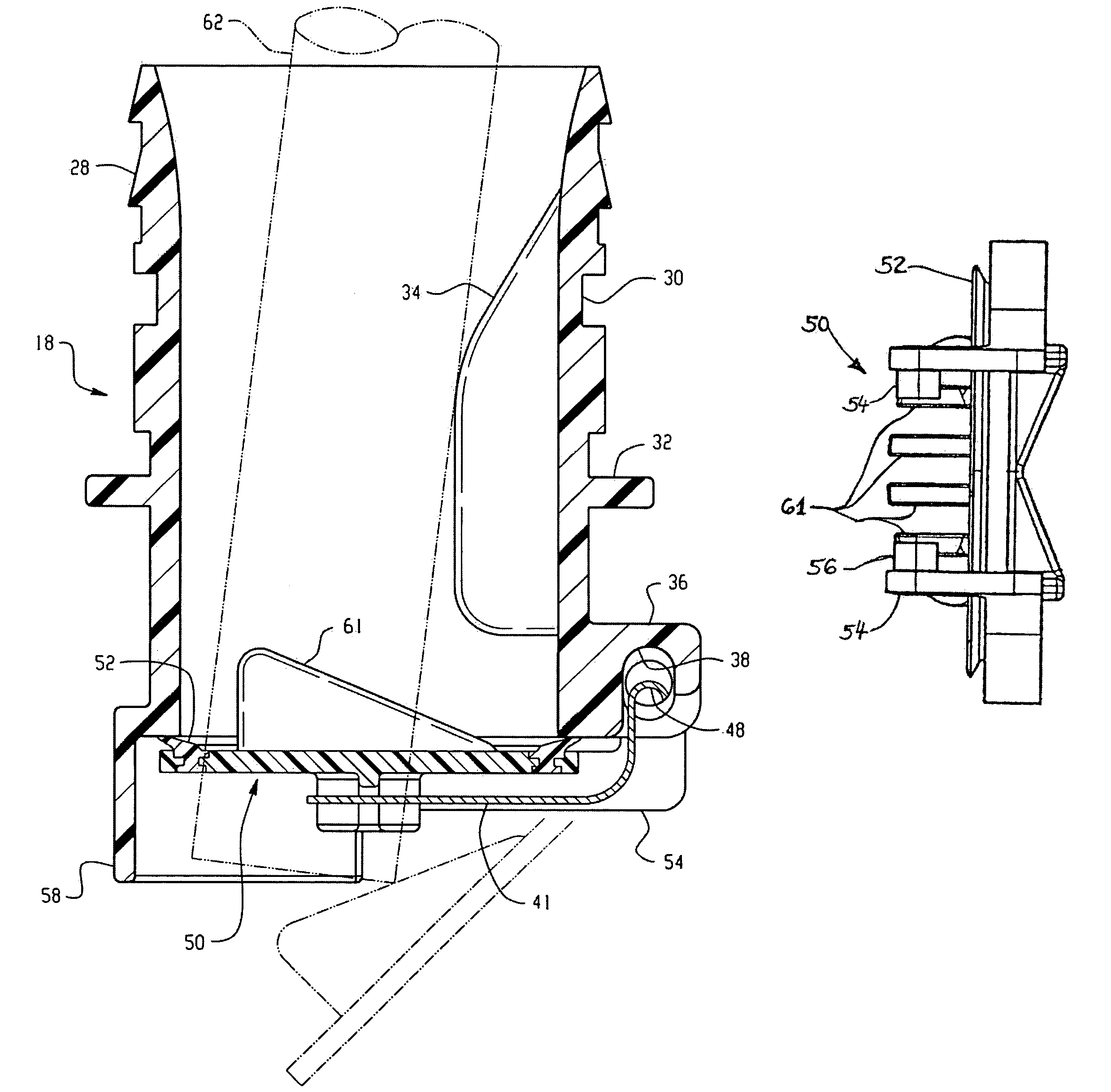 Assembling a siphonable filler tube with a check valve on a fuel tank