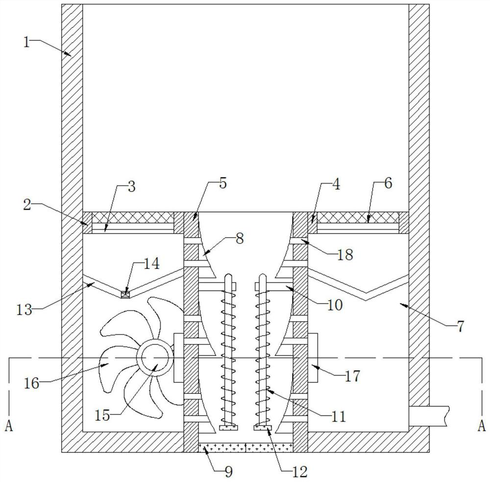 Anti-blocking type slag discharging system for slag scraper