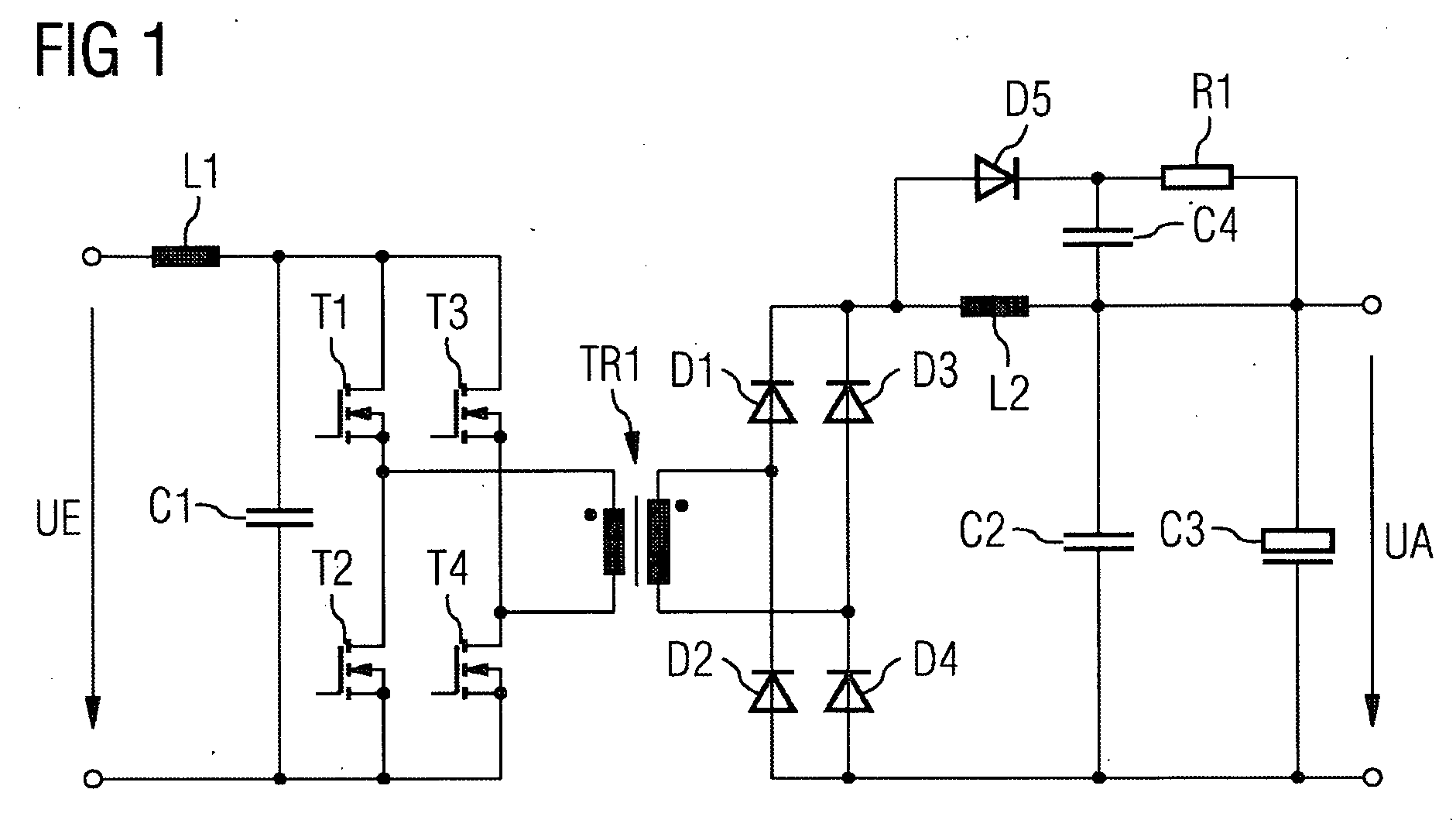 Powering Unit with Full Bridge and Wide Adjusting Range Circuit