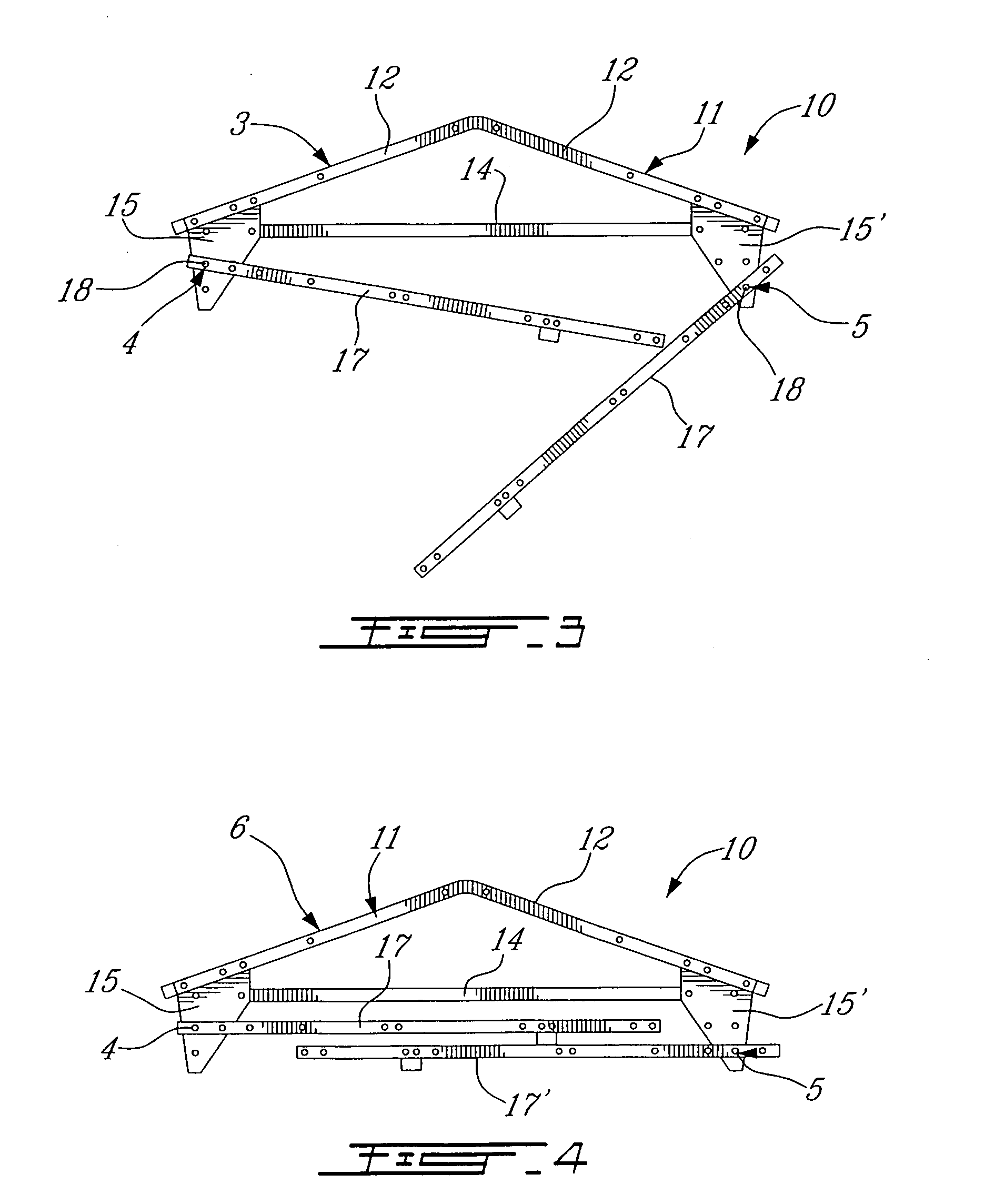 Stackable building structure frame