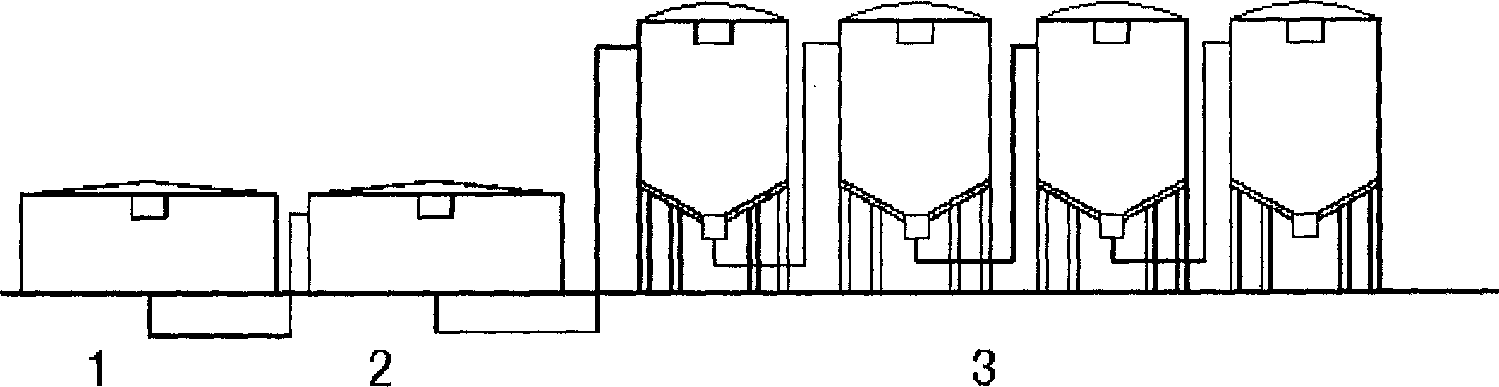 Composite red mud depositing separating washing method and tank