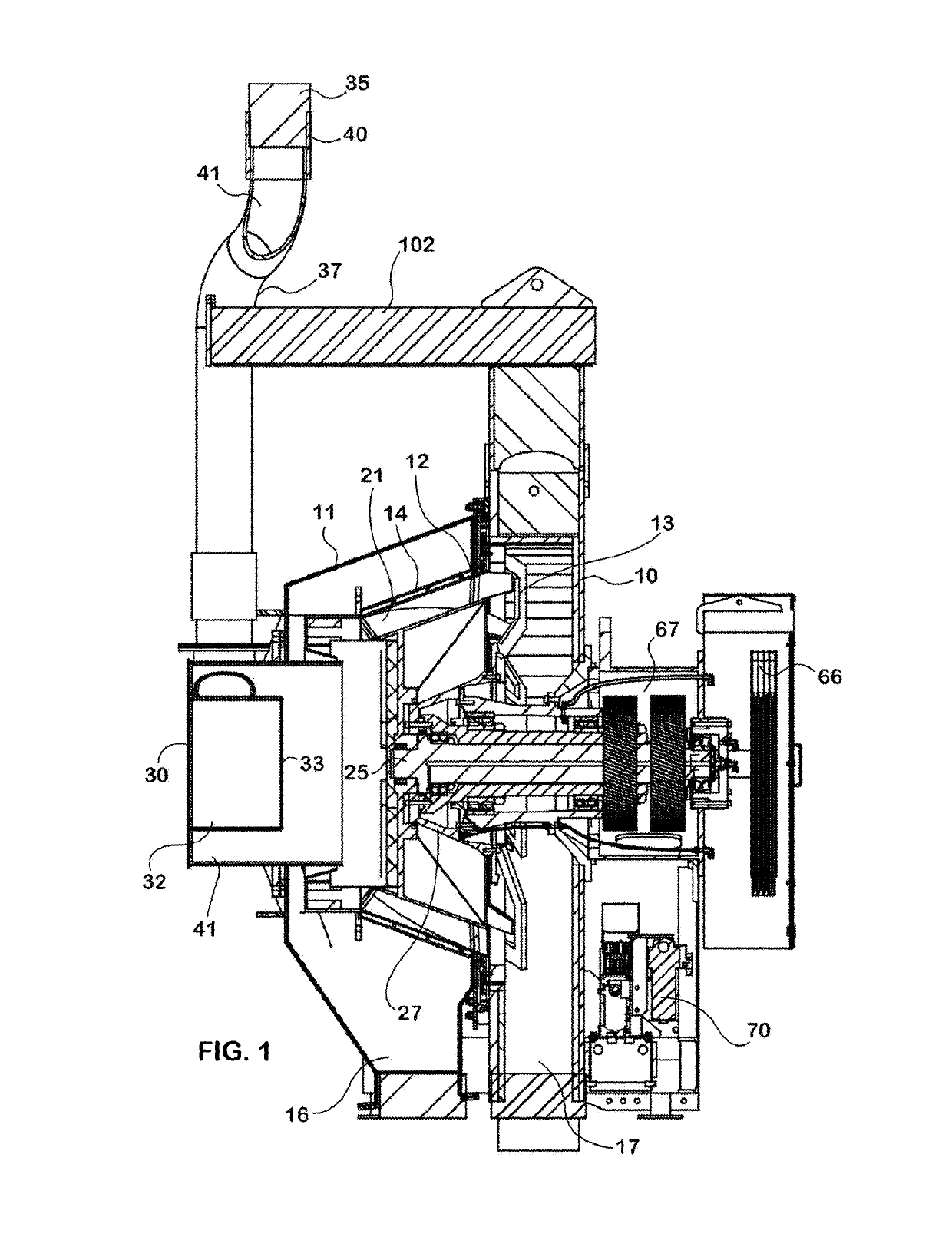 Centrifugal scroll screen apparatus