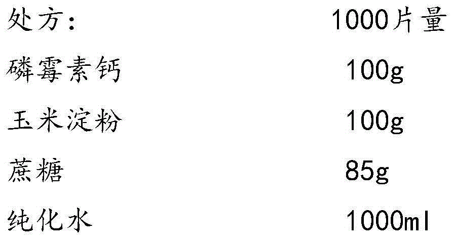 Fosfomycin calcium composition freeze-dried tablet and preparation method thereof