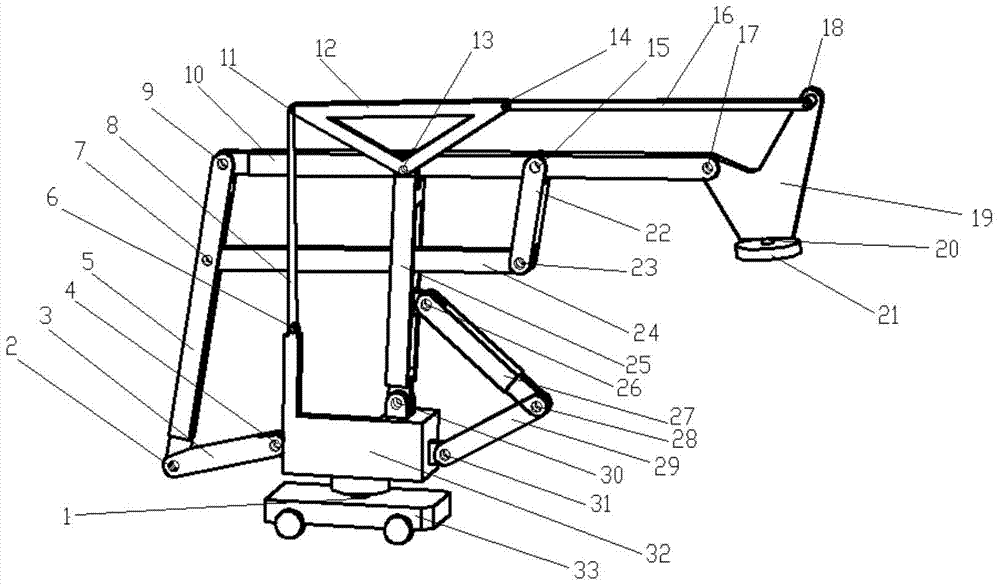 Controllable multi-connecting rod stacking robot