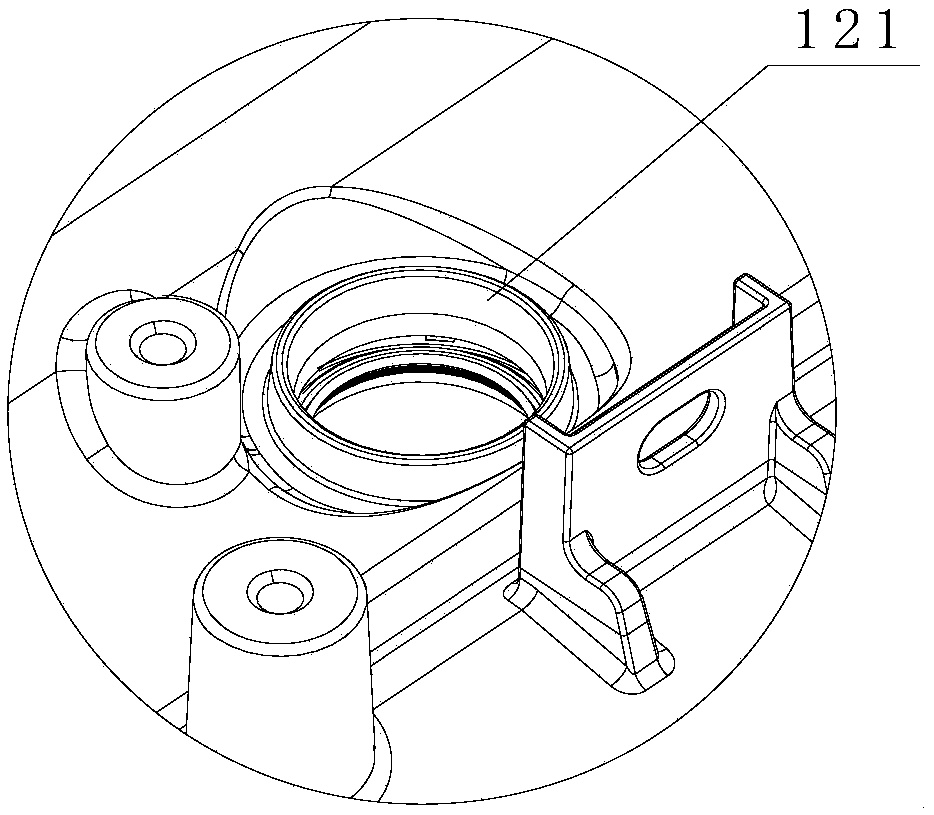 Low-noise oil-gas separation type cylinder head cover assembly