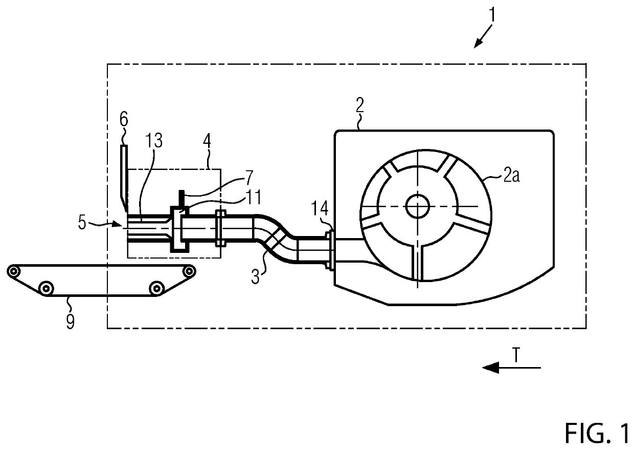 Device and method for processing dough