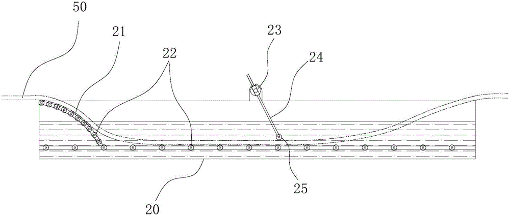 Cooling, conveying and cutting device for eraser strip