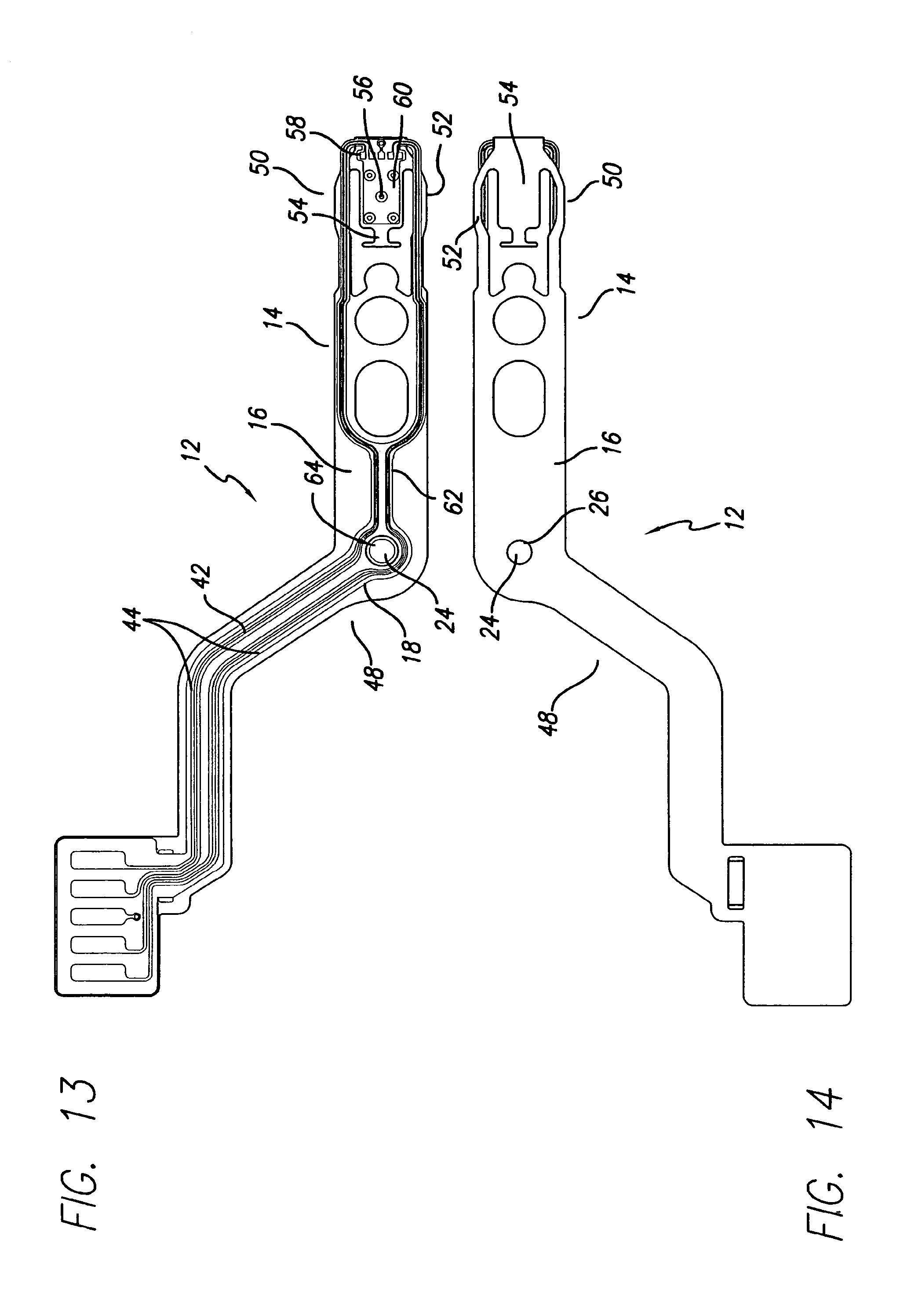 Resilient flying lead and terminus for disk drive suspension