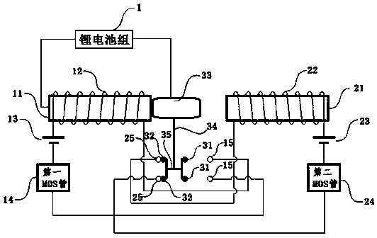 A lithium battery management method based on off-bridge bistable relay