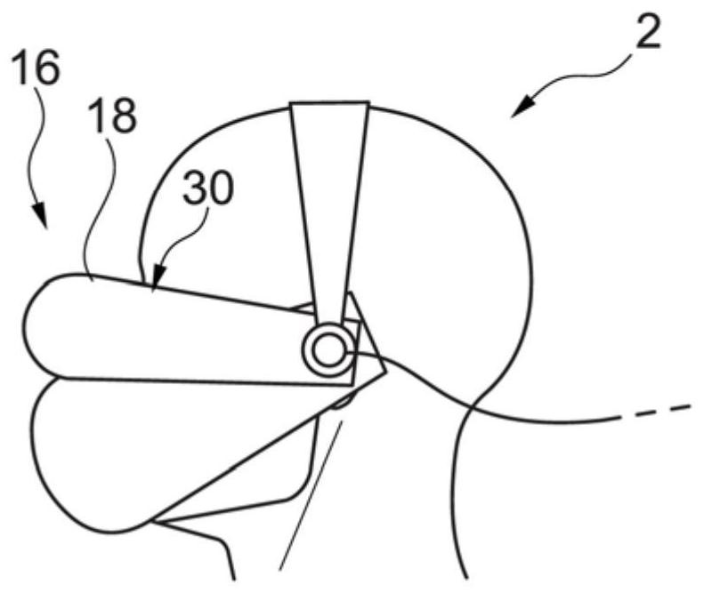 Mask system for crew members of an aircraft