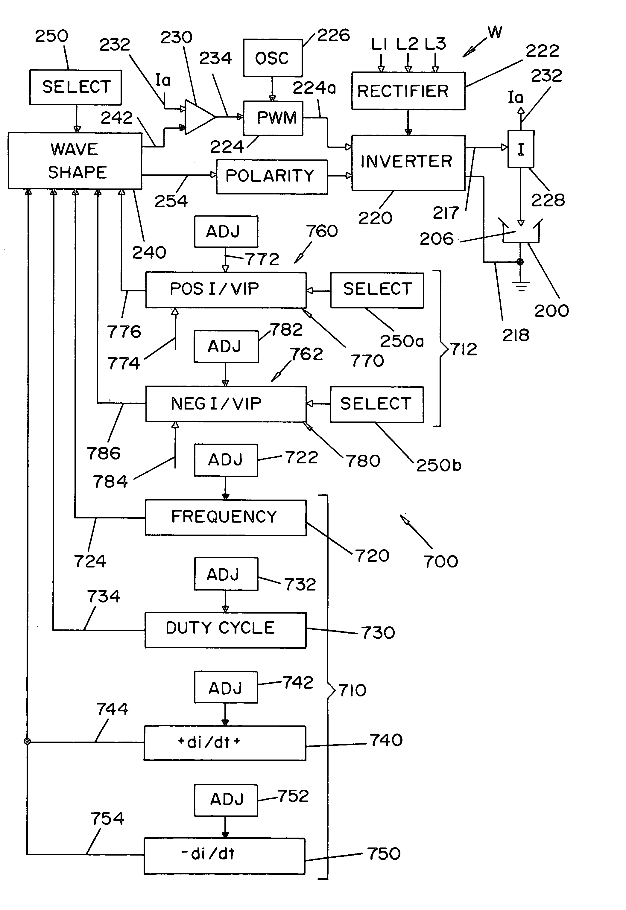 Electric arc welder system with waveform profile control