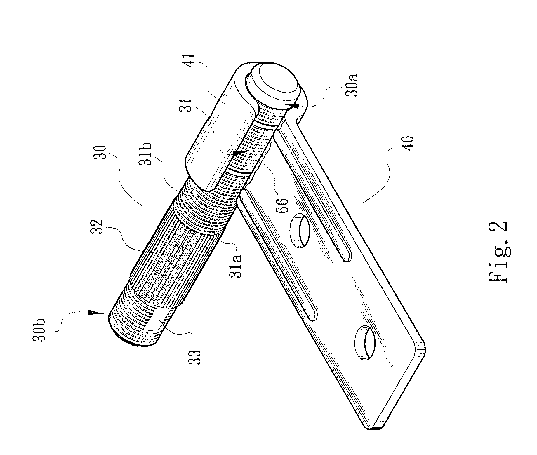 Pivot pin structure