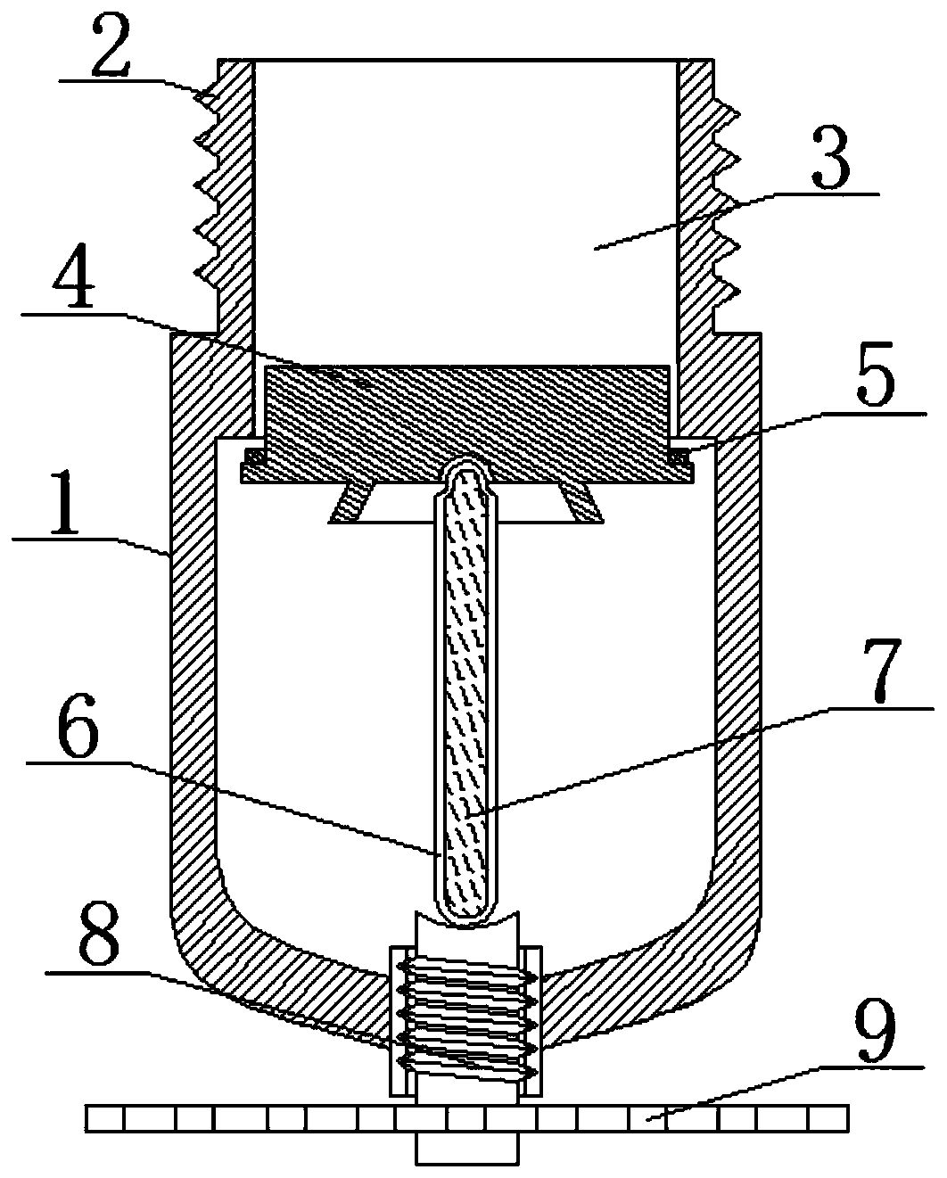 High-safety winter anti-freezing fire-fighting nozzle