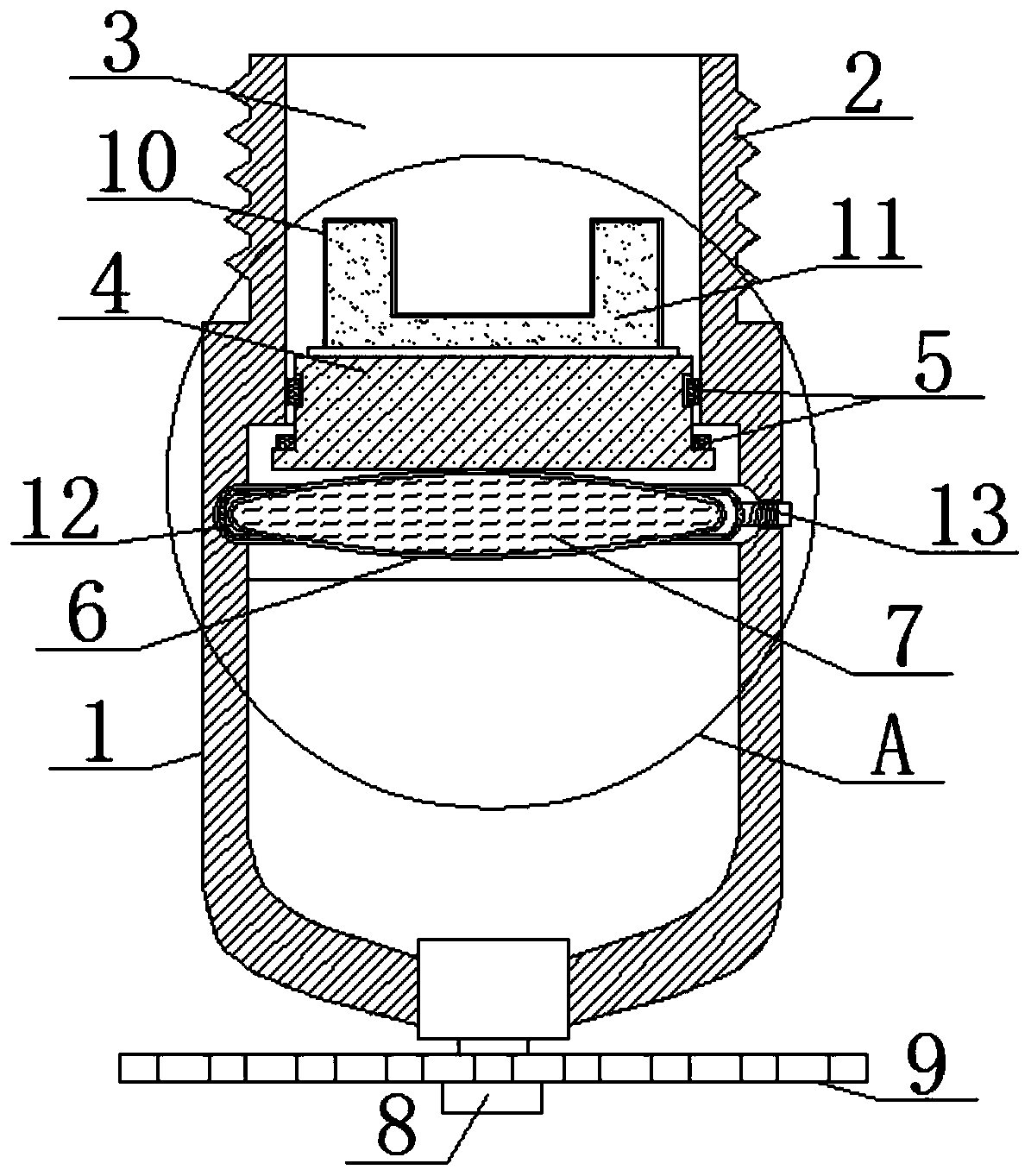 High-safety winter anti-freezing fire-fighting nozzle