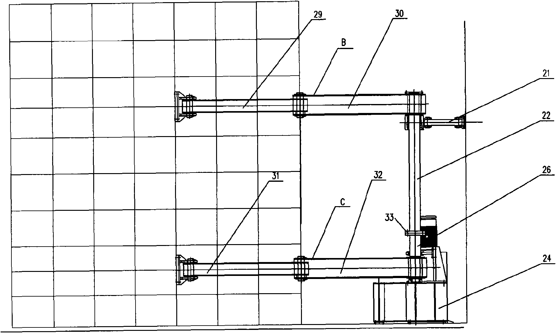 Control system used for vertically rotary flood and preventive door