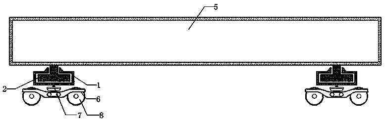 Permanent magnetic suspension vibration reducing and noise lowering device for train compartment