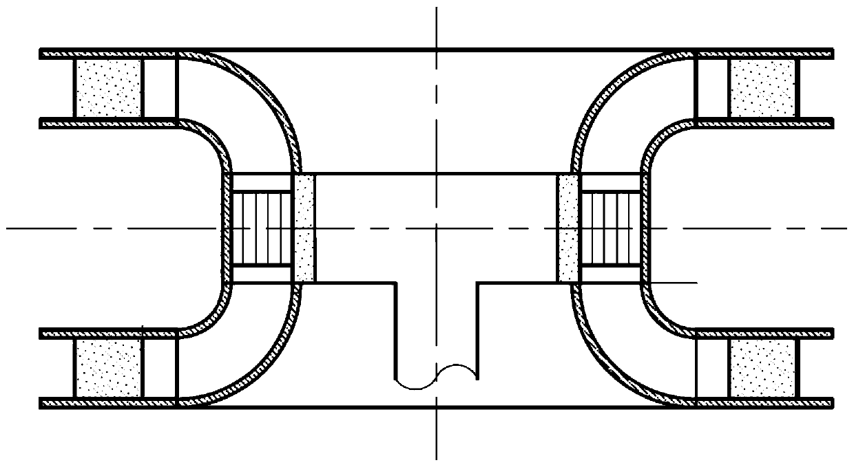 U-shaped flow channel impulse turbine suitable for oscillating water column type wave power generation