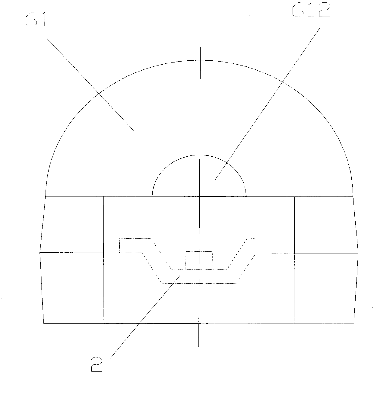 Surface mount type elliptical light concentrating LED (light emitting diode)