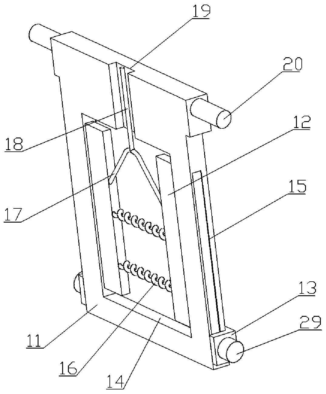 Layered detection device for road subsidence