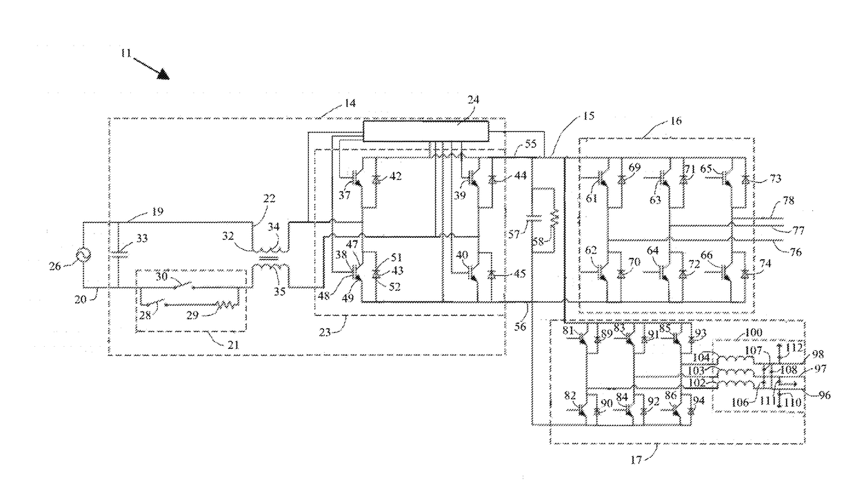 Regenerative variable frequency drive with auxiliary power supply