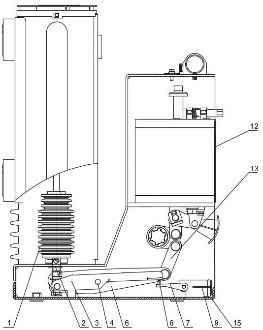 Permanent magnet vacuum circuit breaker capable of monitoring contact abrasion in vacuum arc-extinguishing chamber on line