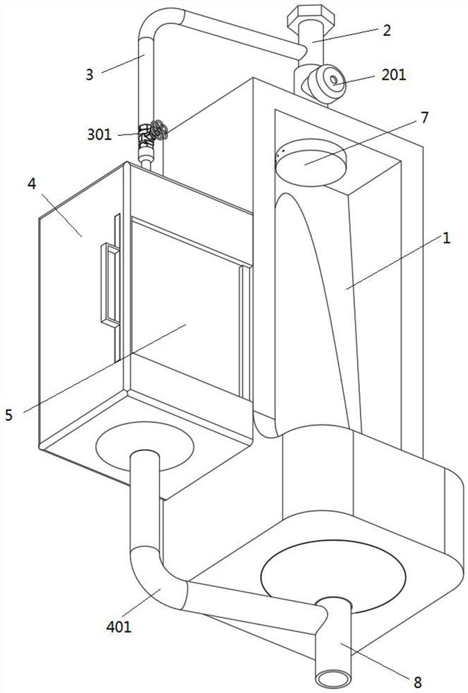 A urinal structure of a public toilet in a hospital