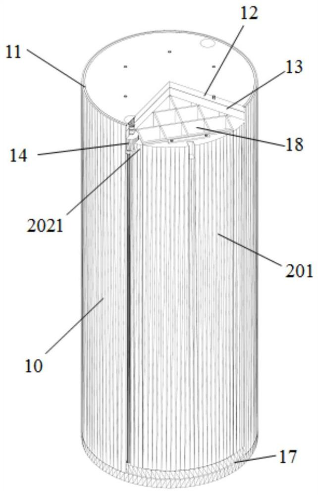 Nuclear power plant spent fuel storage tank