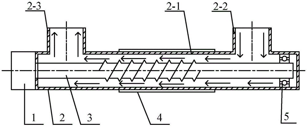 Discharge plasma vehicle exhaust gas treatment device with rotating spiral electrode and treatment method thereof