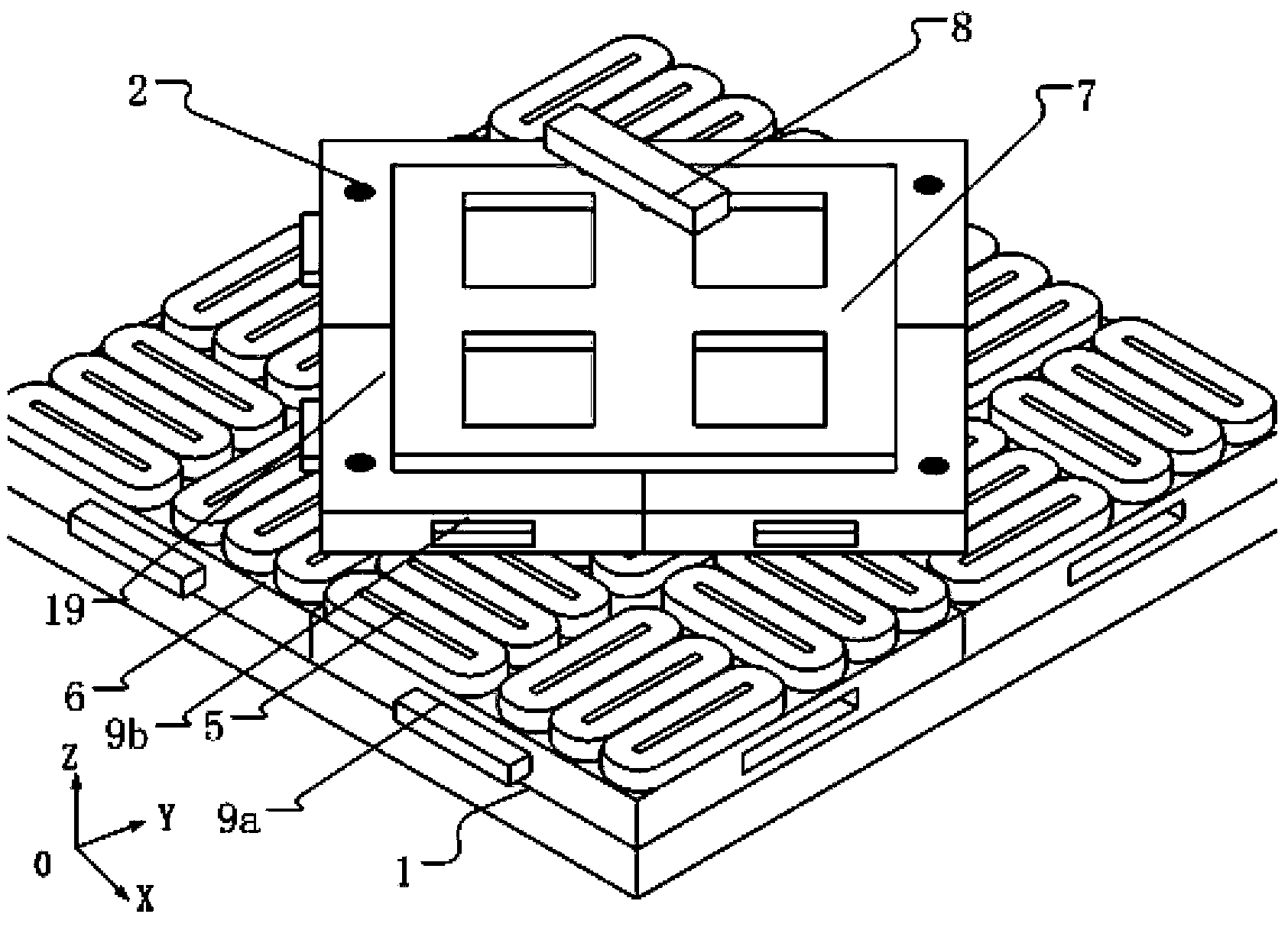 Modularization moving-iron type six-freedom-degree maglev motion platform