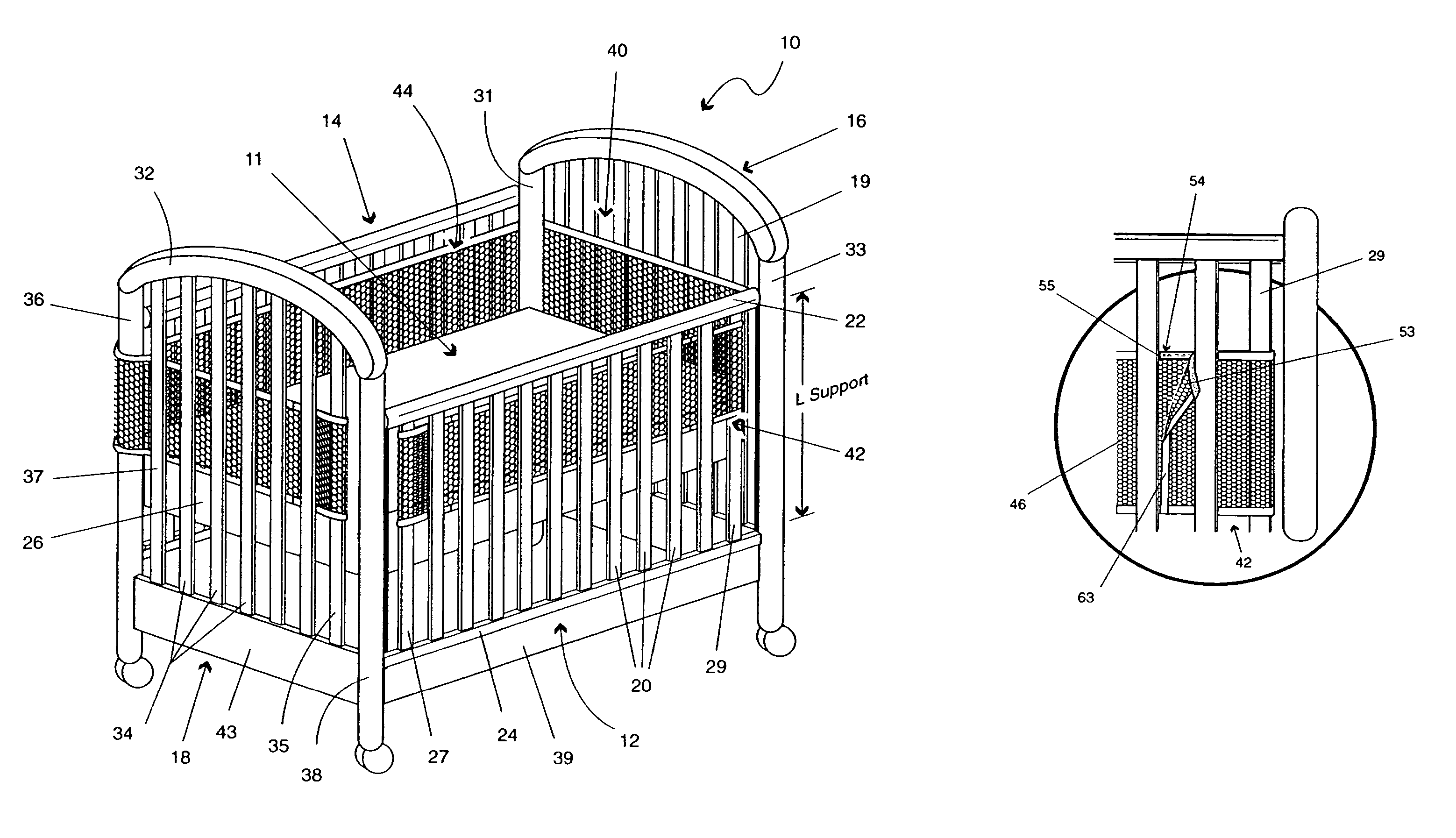 Crib shield system and other breathable apparatus