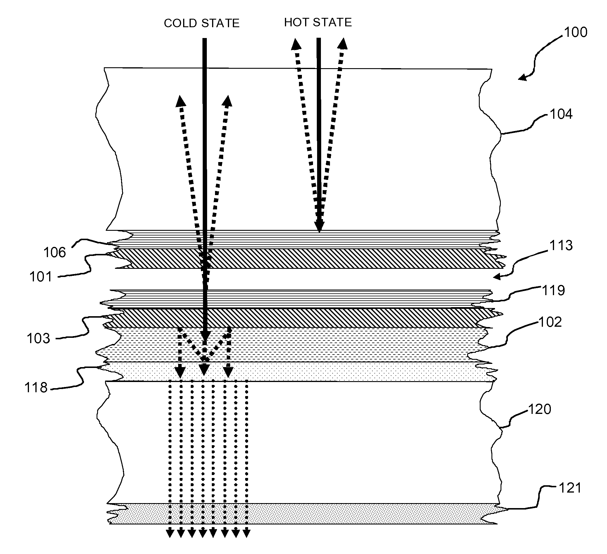 Thermally switched optical downconverting filter