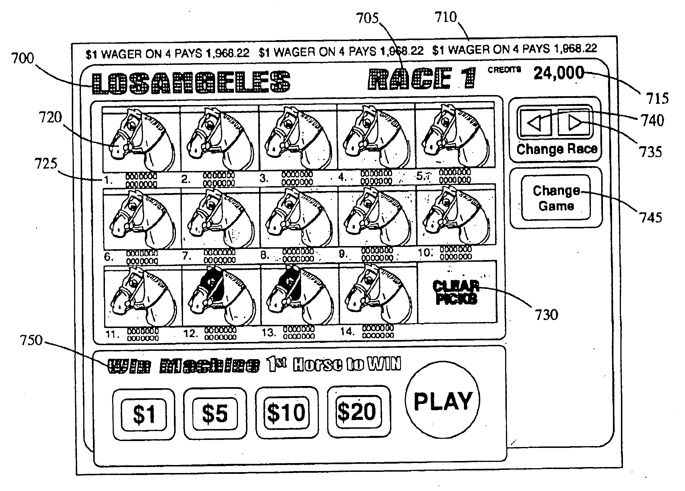 Wagering system with hub and automated wagering site selection