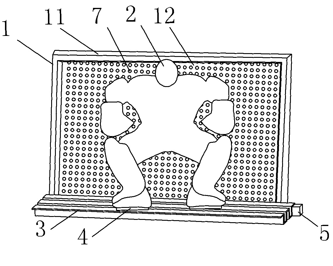 Contact-type hockey shoot training device based on wireless transmission