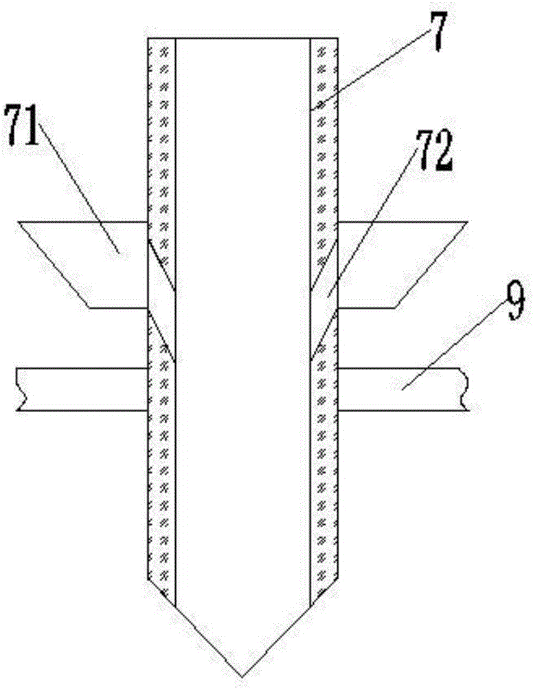 Collector pipe embedding structure for saline-alkali land soil improving