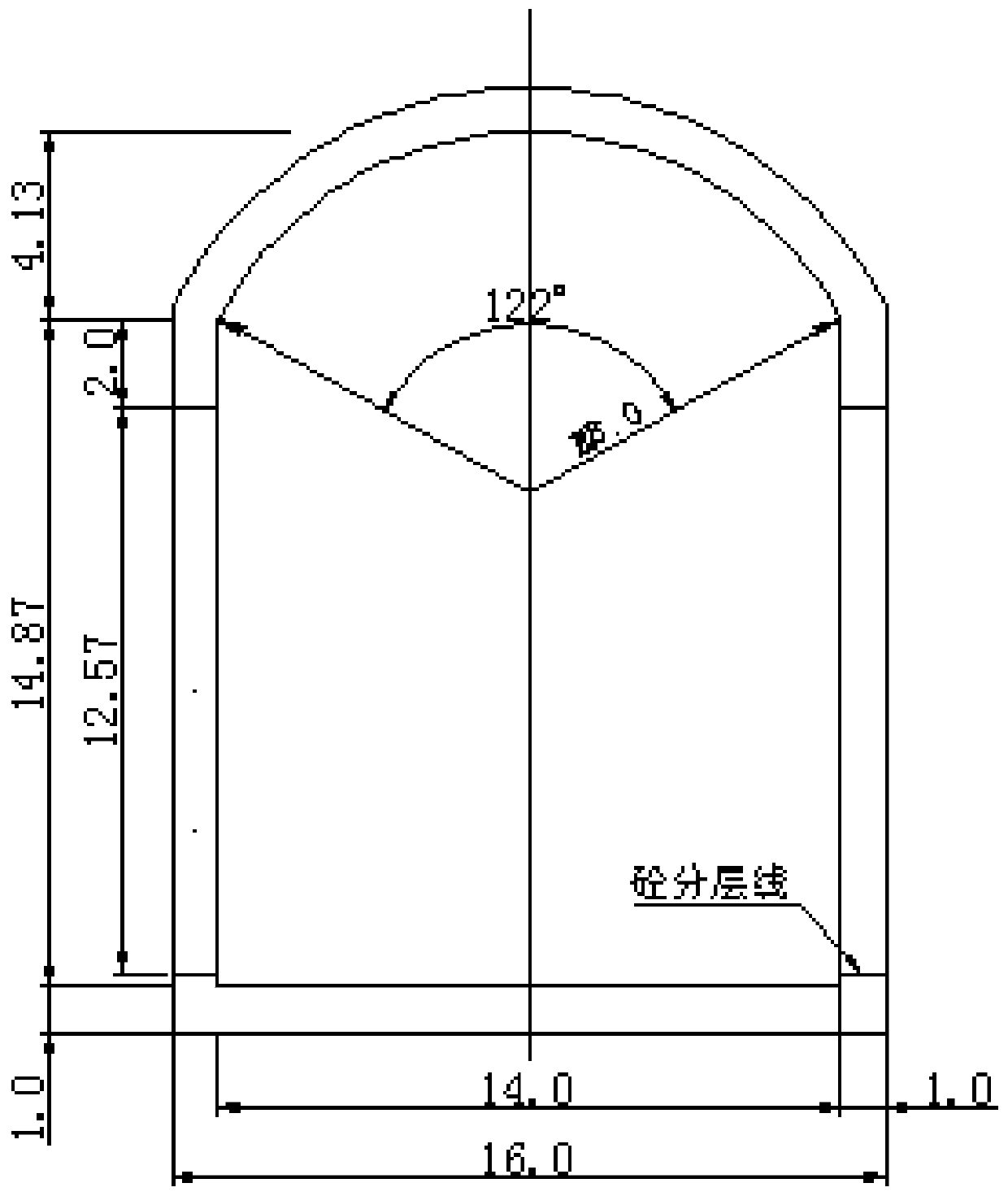 Rapid design method for temperature control and crack prevention temperature stress control over tunnel floor lining concrete