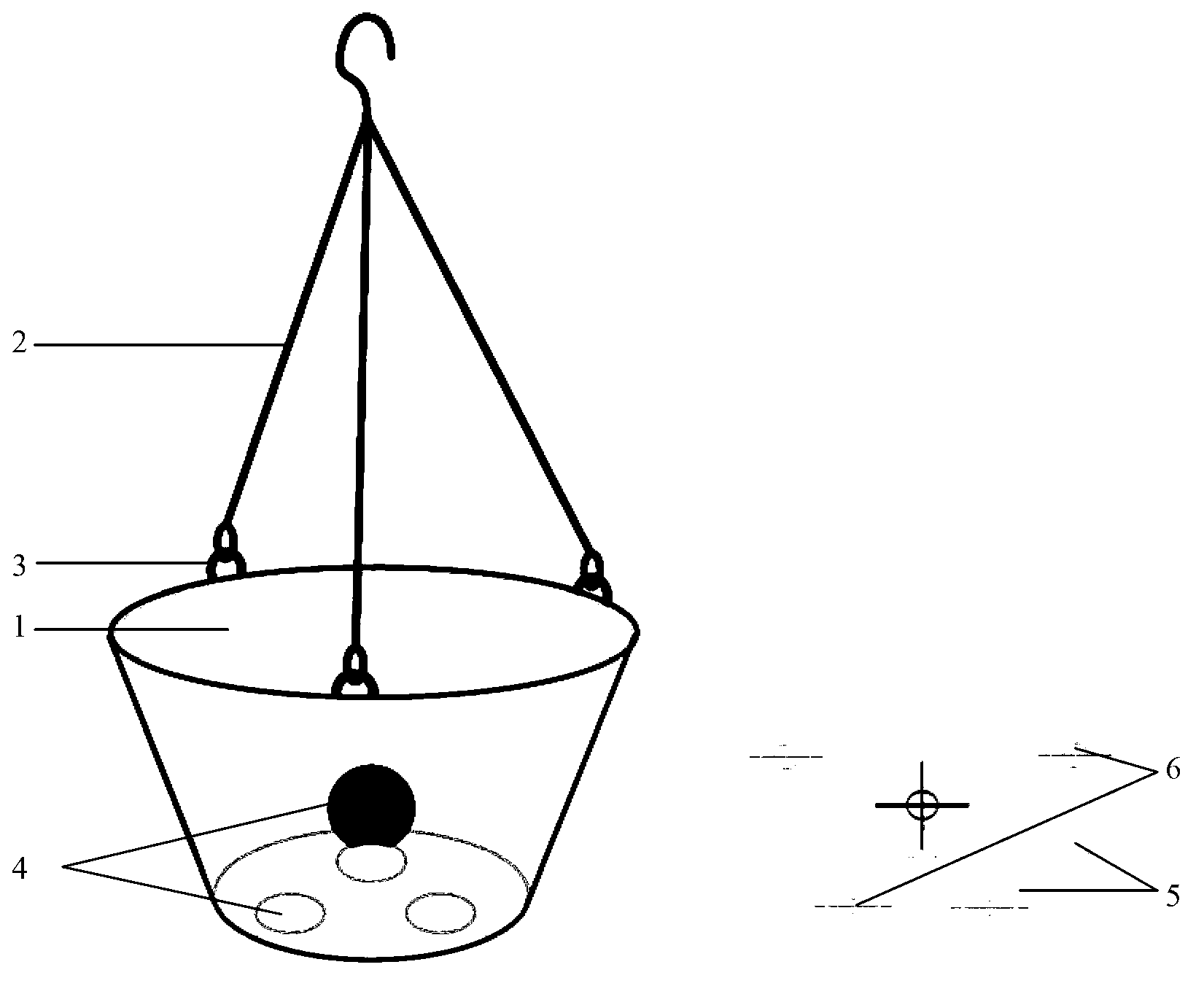 Method for inversely suspended cultivating platycerium