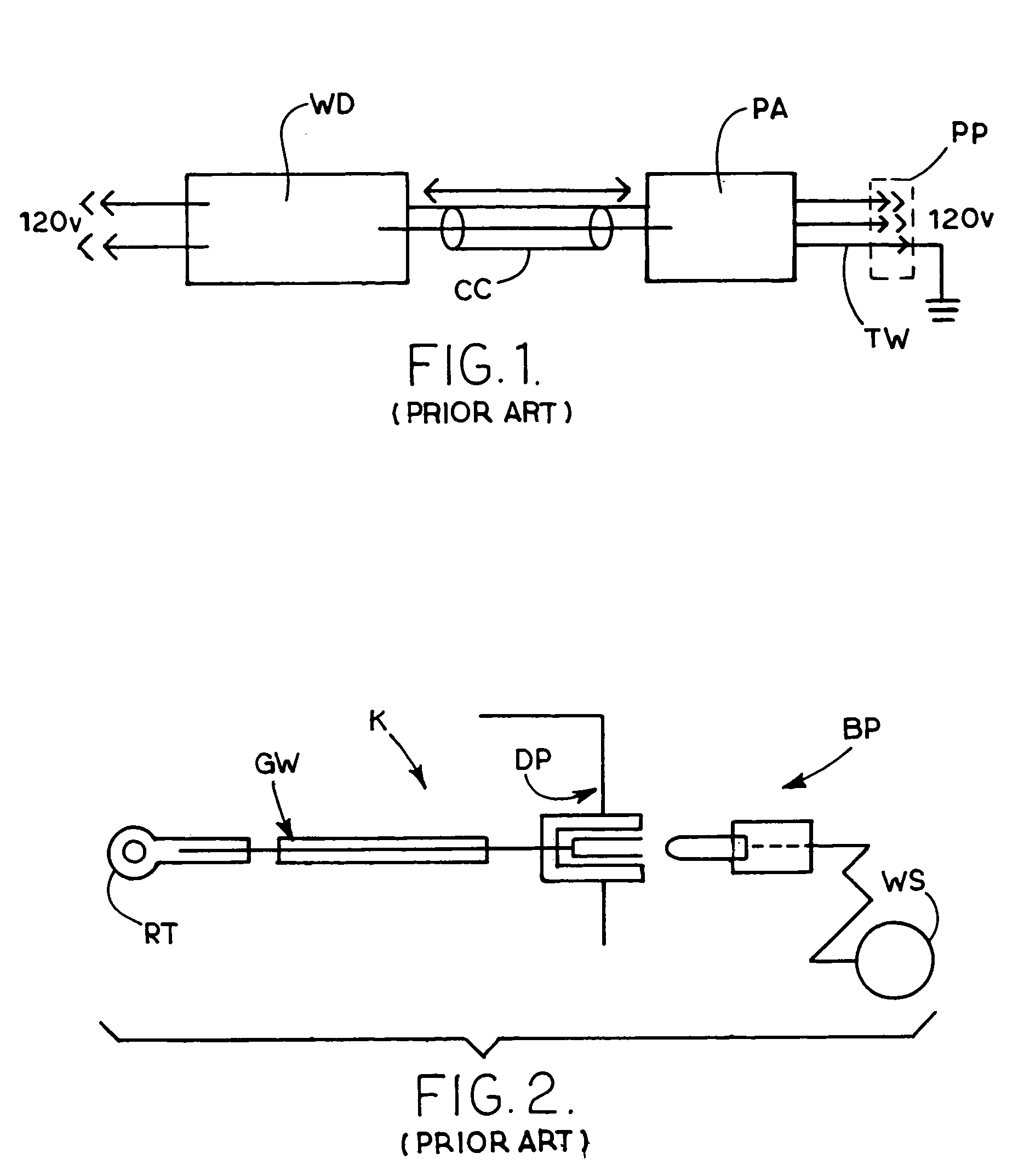 Plug and circuitry for grounding an element