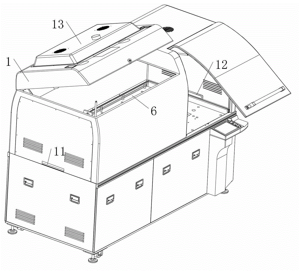 Automatic-circulation baking oven for sheet type printing material