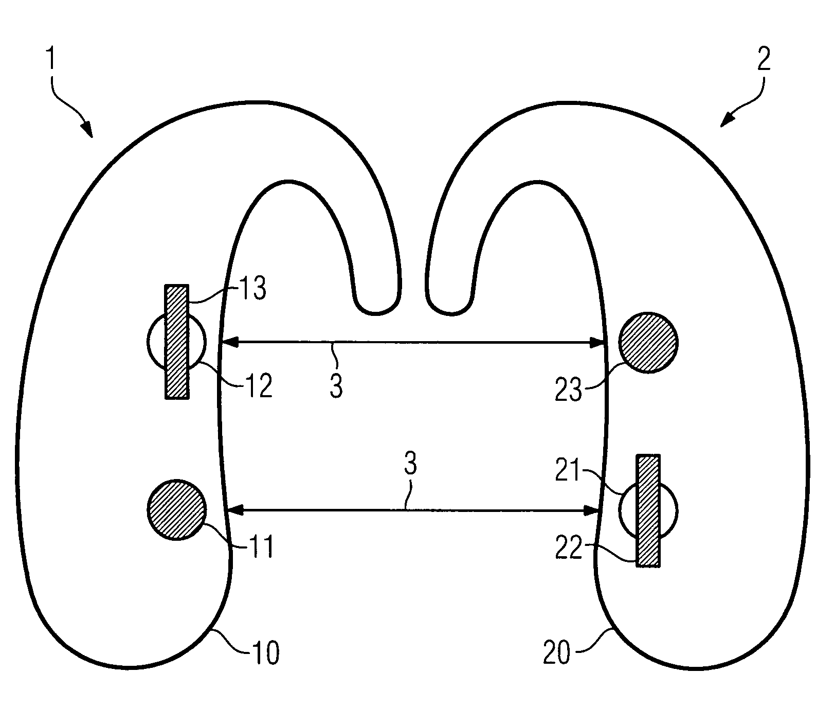 Binaural hearing system with magnetic control