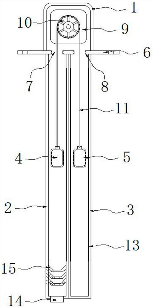 Float type water level gauge