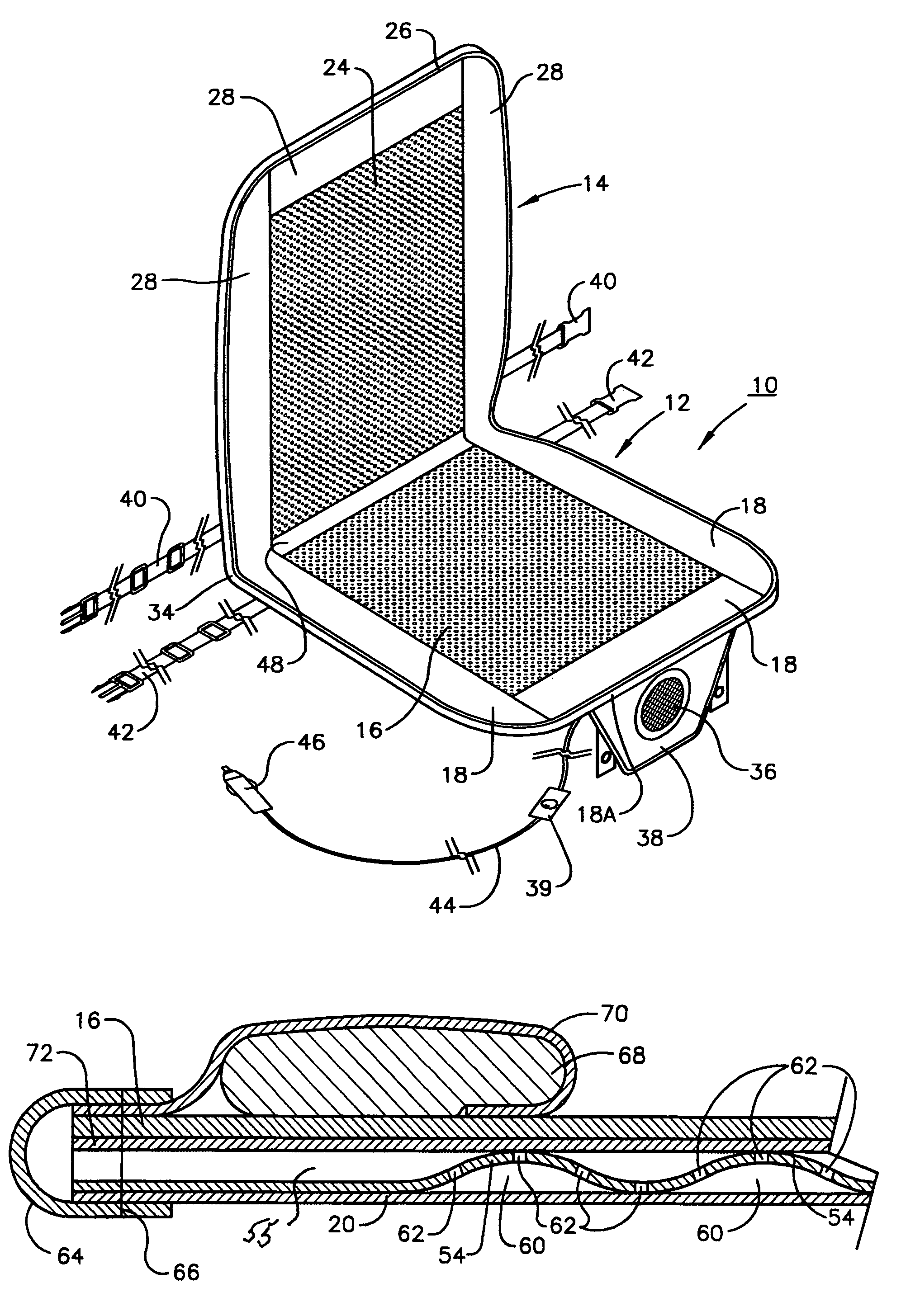 Portable seat cooler