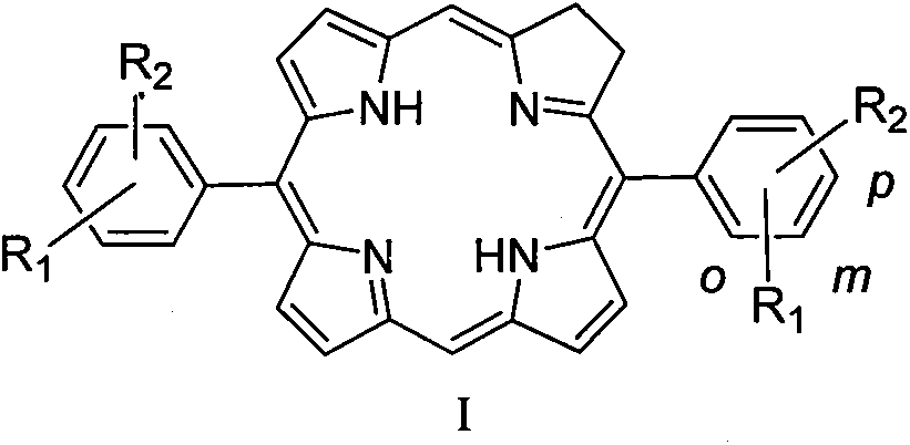 Diphenyldihydroporphin compound, preparation method and application thereof