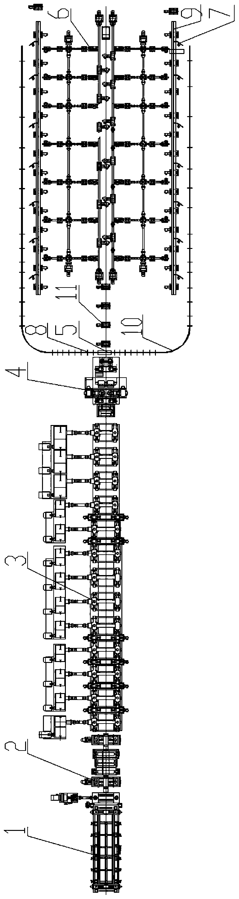 The connection method of continuous hot bending forming and closed welding process