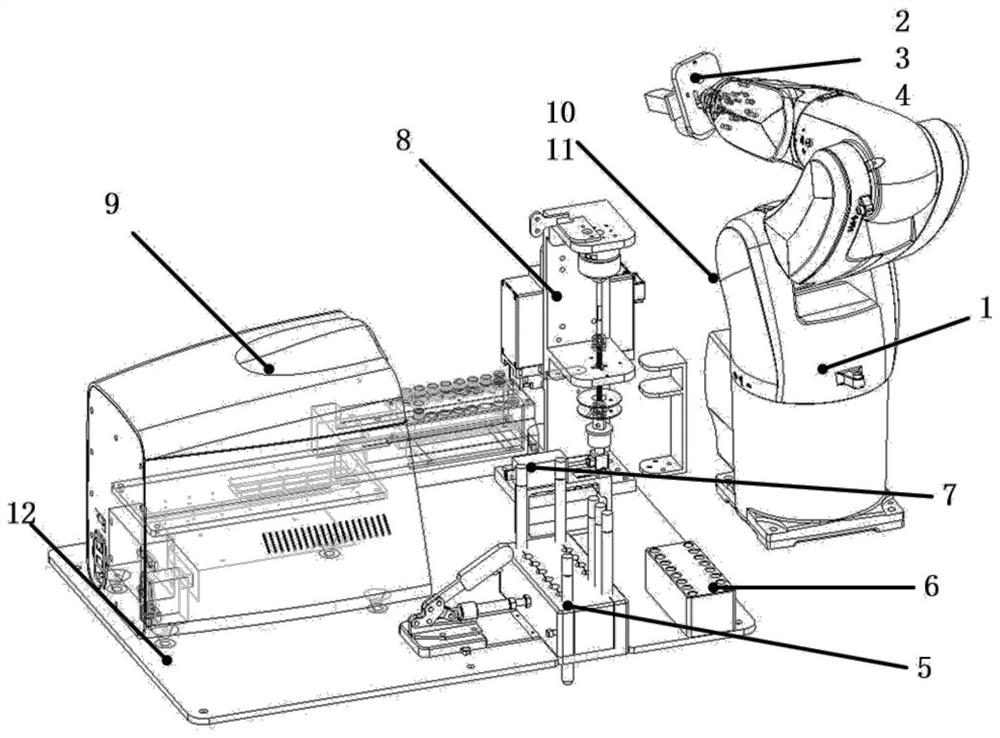 Mobile throat swab sampling robot