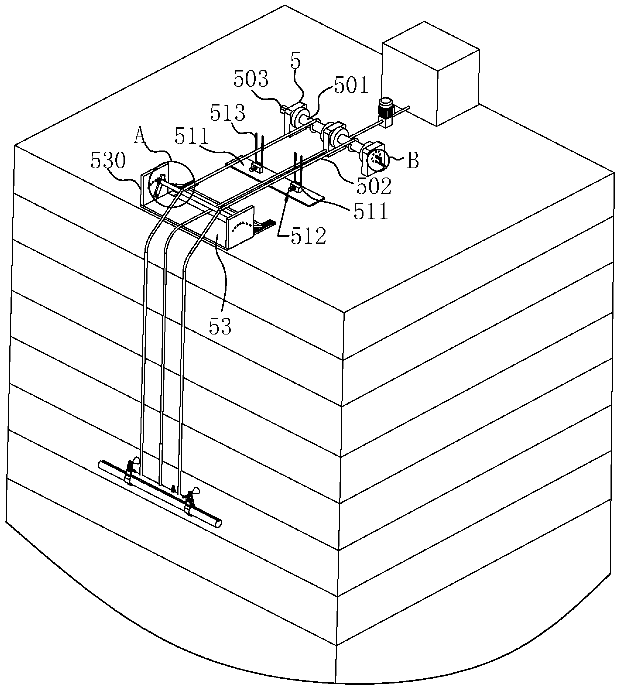 High-air falling prevention device for spraying detection equipment