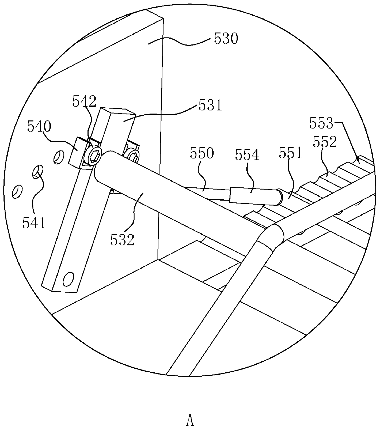 High-air falling prevention device for spraying detection equipment